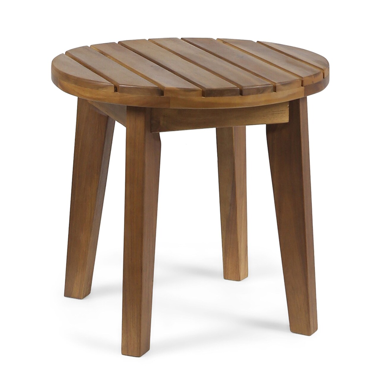 Contemporary Home Living 15.75" Cedar Brown Contemporary Round Outdoor Patio Side Table